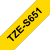 Taśma Brother TZe-S651 TZeS651 mocny klej, czarny na żółtym tle, 24mm