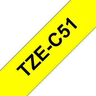 Taśma Brother TZe-C51 TZeC51 FLUORESCENCYJNA do seri P-Touch 24mm