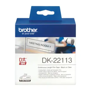 Etykiety Brother DK-22113 DK22113 do serii QL - przeźroczyste tło