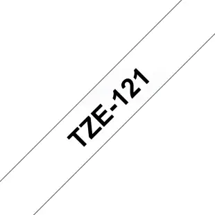 Taśma Brother TZe-121 TZe121 9mm czarny/przeźroczysty do serii P-Touch