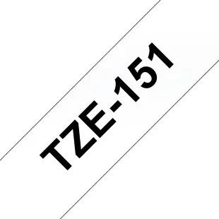 Taśma Brother TZe-151 TZe151 24mm czarny/przeźroczysty do serii P-Touch