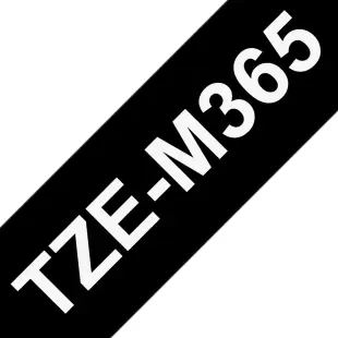 Taśma Brother TZe-M365 TZeM365 matowa, biały na czarnym tle, 36mm