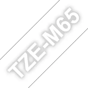 Taśma Brother TZe-M65 TZEM65 matowa, biały na przeźroczystym tle, 36mm