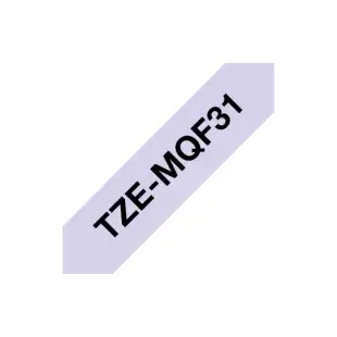 Taśma pastelowa Brother TZe-MQF31 TZeMQF31 czarny na fioletowym tle, 12mm