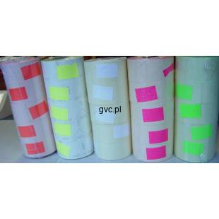 METKI Etykiety 26x16 dwurzędowe kolorowe do metkownicy