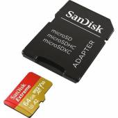 Karta pamięci z adapterem SanDisk EXTREME SDSQXA2-064G-GN6AA (64GB; Class 10, V30; + adapter)-1010001