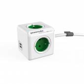 Przedłużacz allocacoc PowerCube Extended USB 2402GN/FREUPC (1,5m; kolor zielony)