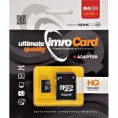 Zestaw kart pamięci IMRO 10/64G UHS-I ADP (64GB; Class 10, Class U1; + adapter)-1164306