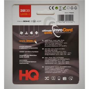 Zestaw kart pamięci IMRO 10/32G UHS-I ADP (32GB; Class U1; + adapter)-1164309