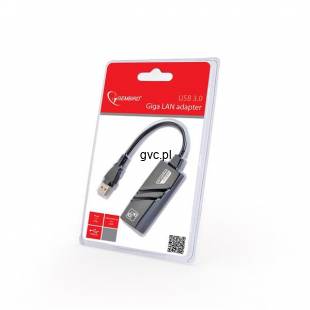 Adapter GEMBIRD NIC-U3-02 (USB 3.0 M - RJ45 F; kolor czarny)-1240329