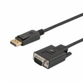 Kabel SAVIO CL-92 (DisplayPort M - D-Sub (VGA) M; 1,8m; kolor czarny)-1393624