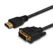 Kabel SAVIO cl-10 (HDMI M - DVI-D M; 1,5m; kolor czarny)