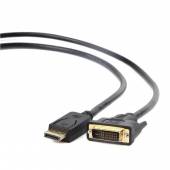 Kabel GEMBIRD CC-DPM-DVIM-6 (DisplayPort M - DVI-D M; 1,8m; kolor czarny)-904829