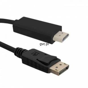 Kabel Qoltec 50441 (DisplayPort M - HDMI M; 2m; kolor czarny)-2138788