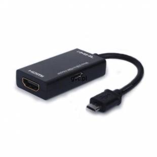 Adapter SAVIO cl-32 (MHL, Micro USB M - HDMI F; 0,10m; kolor czarny)-2138356