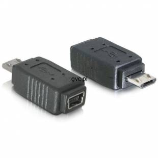 Adapter DELOCK 65063 (Mini USB F - Micro USB M; kolor czarny)-887085