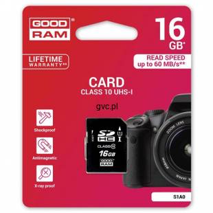 Karta pamięci GoodRam S1A0-0160R12 (16GB; Class 10, Class U1, V10; Karta pamięci)-2179343