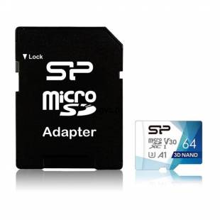 Silicon Power mSDXC Superior Pro V30 64GB UHS-1+ ad-2179621