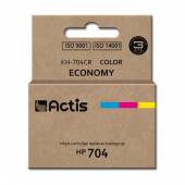 Tusz ACTIS KH-704CR (zamiennik HP 704 CN693AE; Standard; 9 ml; kolor)-900490