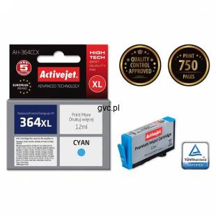 Tusz Activejet AH-364CCX (zamiennik HP 364XL CB323EE; Premium; 12 ml; niebieski)-2198210