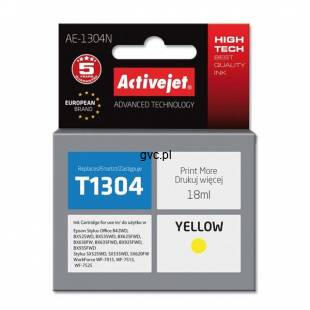 Tusz Activejet AE-1304N (zamiennik Epson T1304; Supreme; 18 ml; żółty)-1434811