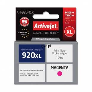 Tusz Activejet AH-920MCX (zamiennik HP 920XL CD973AE; Premium; 12 ml; czerwony)-1434859