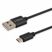 Kabel SAVIO CL-129 (USB typu C - USB 2.0 typu A ; 2m; kolor czarny)-1283486