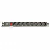 GEMBIRD LISTWA ZASILAJĄCA RACK 19" PDU EG-PDU-014 1U, 16A, 8X SCHUKO, KABEL 3M