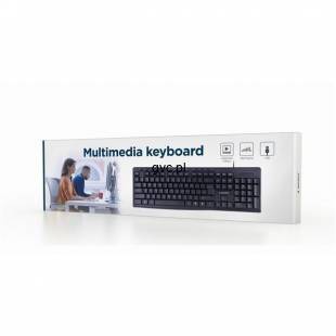 GEMBIRD KLAWIATURA MULTIMEDIALNA KB-UM-107 USB, US LAYOUT, CZARNA-2866359