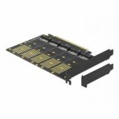 DELOCK KARTA PCI-E X16 -> 5X M.2 LOW PROFILE KEY B + ADAPTERY SATA 90435