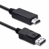 Kabel Qoltec 50441 (DisplayPort M - HDMI M; 2m; kolor czarny)-905930