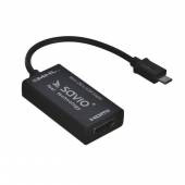 Adapter SAVIO cl-32 (MHL, Micro USB M - HDMI F; 0,10m; kolor czarny)-968405