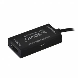 Adapter SAVIO cl-32 (MHL, Micro USB M - HDMI F; 0,10m; kolor czarny)-4157348