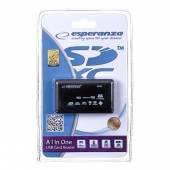 Czytnik kart Esperanza EA117 (Zewnętrzny; Memory Stick Duo, MicroSD (przez adapter), MMC, SD, SDHC, SDXC)-919216