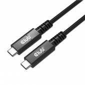 Kabel Club3D CAC-1571 USB4 Type-C Gen3x2 Bidirectional Cable 40Gbps 8K60Hz 100W Power Delivery M/M 0.8m
