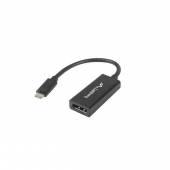 Adapter Lanberg AD-UC-DP-01 (USB 3.1 typu C M - DisplayPort F; 0,15m; kolor czarny)-1046828