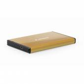 GEMBIRD OBUDOWA HDD/SSD USB 3.0 2.5" SATA, SZCZOTKOWANE ALUMINIUM, KOLOR ZŁOTY