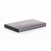 GEMBIRD OBUDOWA HDD/SSD USB 3.0 2.5" SATA, SZCZOTKOWANE ALUMINIUM, KOLOR JASNY SZARY