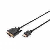 Kabel Assmann AK-330300-050-S (HDMI M - DVI-D M; 5m; kolor czarny)-904604
