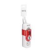 KERG M02389 PRZEDŁUŻACZ BEZ WYŁACZNIKA-3 GNIAZDA-BIAŁO-SZARY-5.0M-16A-H05VV-F-3X1,5MM2 M02389