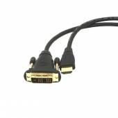 Kabel GEMBIRD CC-HDMI-DVI-6 (HDMI M - DVI-D M; 1,8m; kolor czarny)-904791