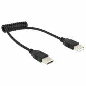 Kabel DELOCK 83239 (USB 2.0 M - USB 2.0 M; 0,6m; kolor czarny)-904731