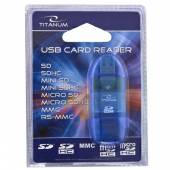 Czytnik kart TITANUM TA101B (Zewnętrzny; MicroSDHC, miniSD, MMC, SD, SDHC)-920361