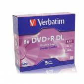 Płyta DVD Verbatim 43541 (8,5GB; 8x; 5szt.; Slim Case)-922350