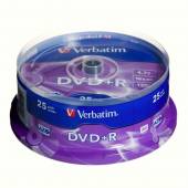 Płyta DVD Verbatim 43500 (4,7GB; 16x; 25szt.; Cake)-922349