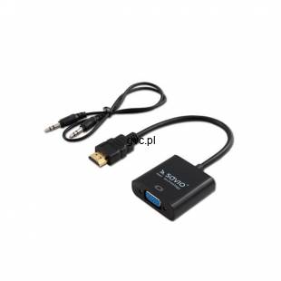 Adapter SAVIO cl-23 (HDMI M - D-Sub (VGA) F; 0,20m; kolor czarny)-968402